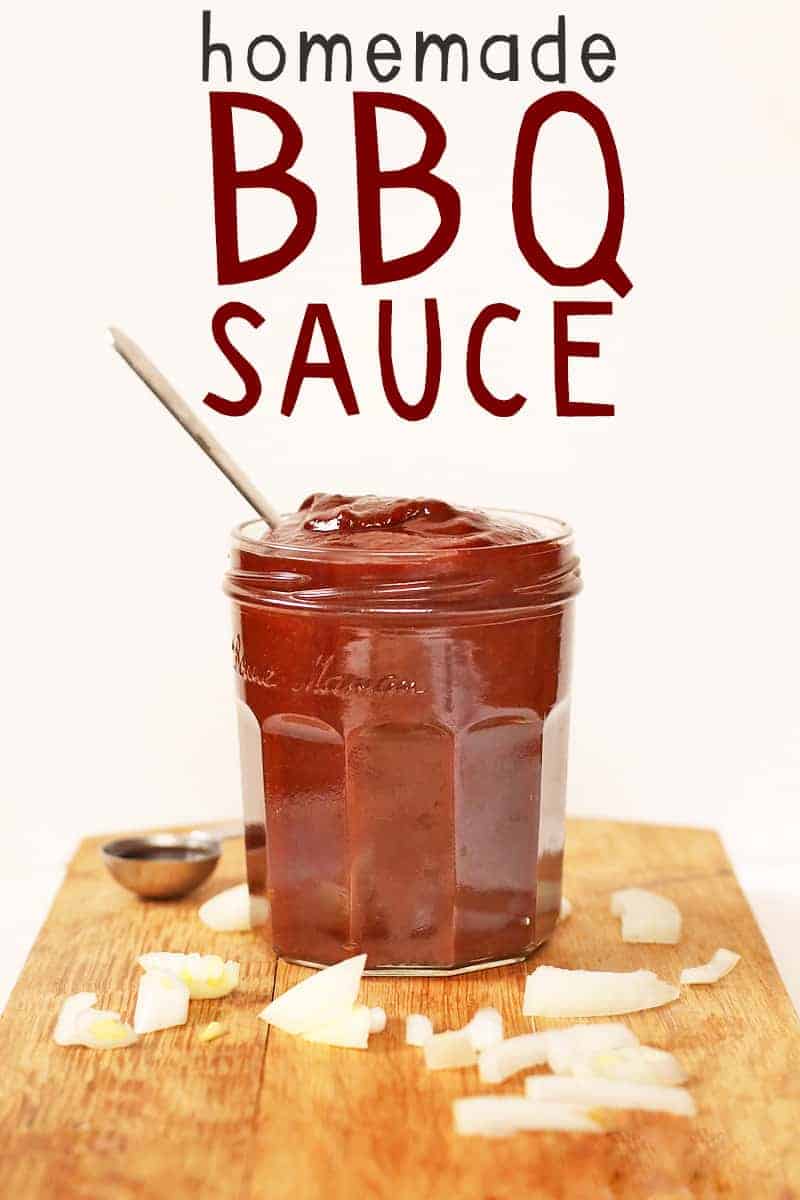 Homemade BBQ Sauce with serving spoon