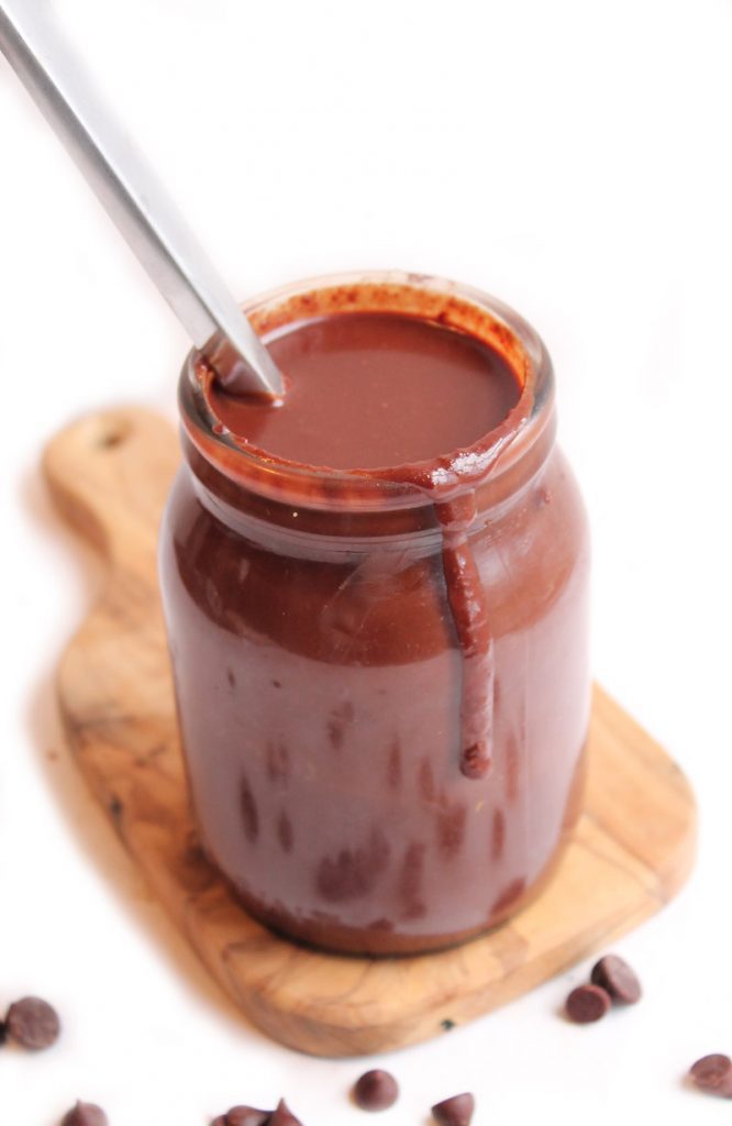 Vegan Chocolate Ganache in Mason jar