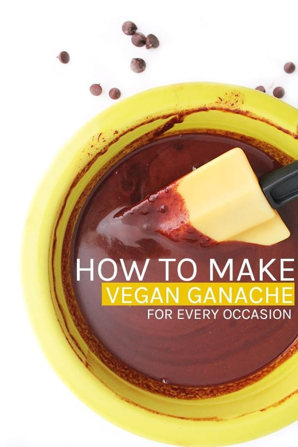 This super thick and creamy vegan chocolate ganache is made with just 2 ingredients and can be throw together in 5 minutes. Get this fool-proof method for creamy ganache every time. Learn how to make ganache to fit every occasion! 