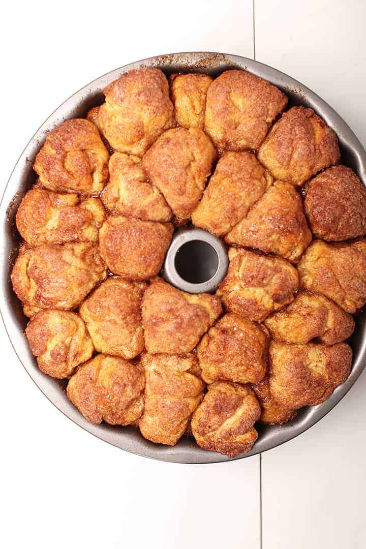 Vegan Monkey Bread in Bundt Cake pan