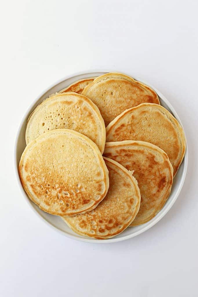 Plate of vegan pancakes