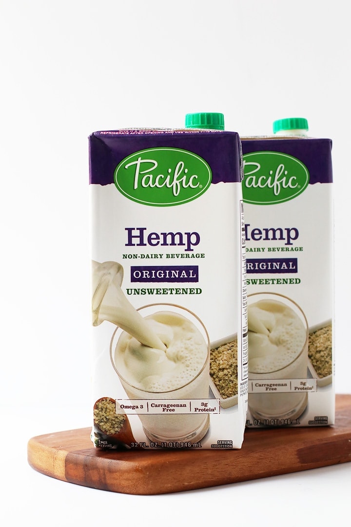 Two cartons of Pacific Foods Hemp Milk 