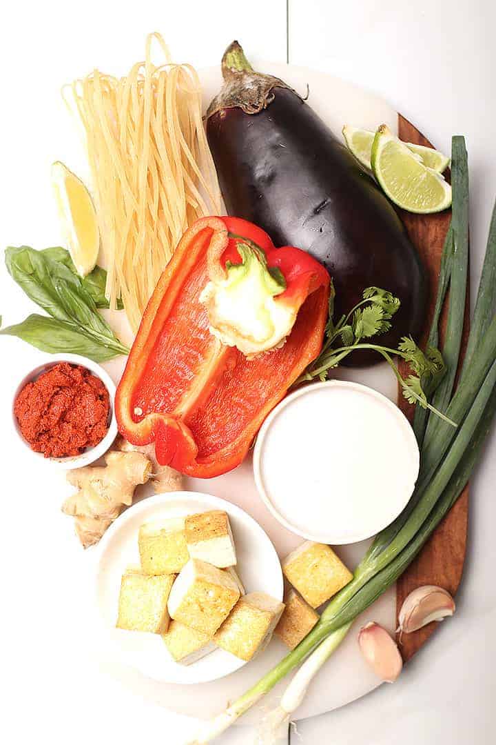 Ingredients for Thai Noodle Soup
