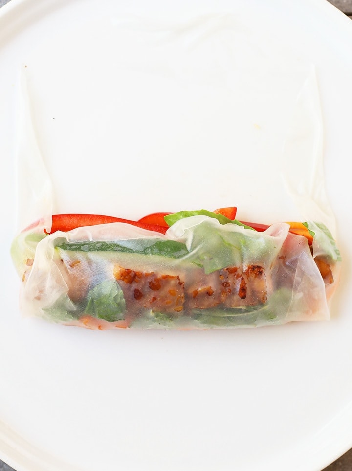Vietnamese Spring Rolls with Tempeh.