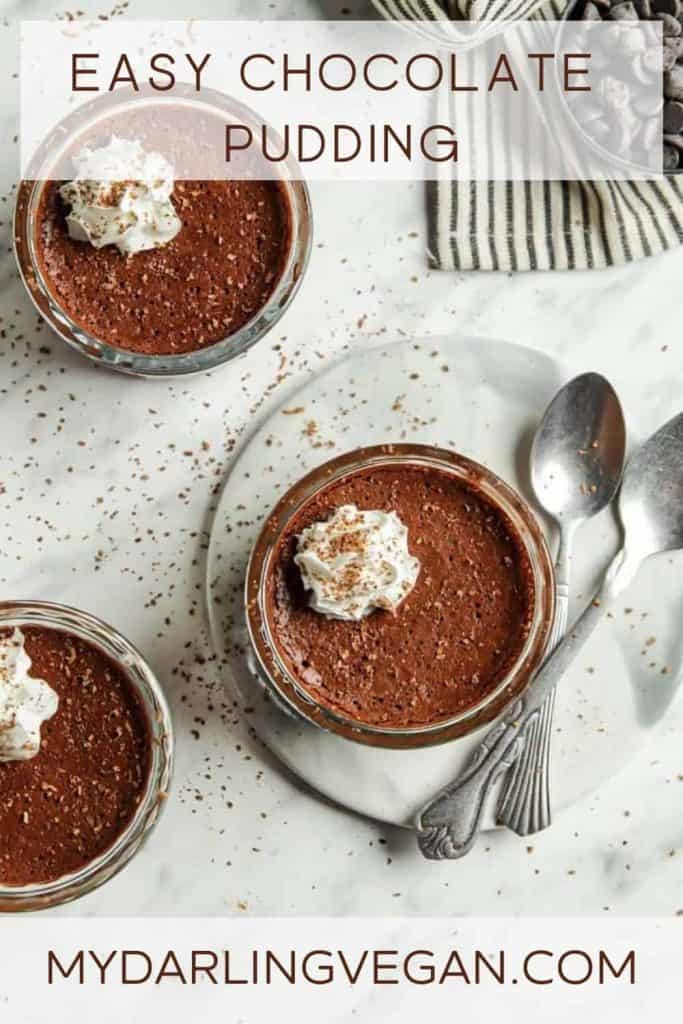 chocolate mousse in jars