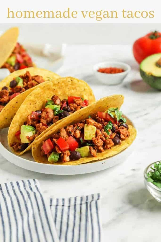 vegan tacos on plate