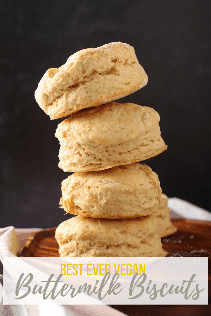 Vegan buttermilk biscuits are the perfect side dish to any family dinner. With only a few ingredients (that you probably already have!) this easy biscuit recipe comes together in less than 10 minutes!