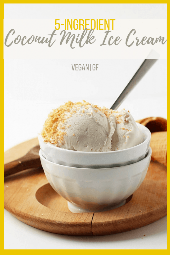 A rich and creamy coconut milk ice cream made with just 5 ingredients for an easy and delicious homemade vegan and gluten-free ice cream treat. 