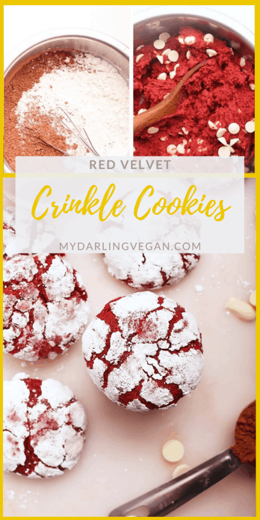 These fudgy Red Velvet Crinkle Cookies are perfect for your holiday parties. Just look at that snowy white crinkle! Made in under 30 minutes for a delightfully festive sweet treat.