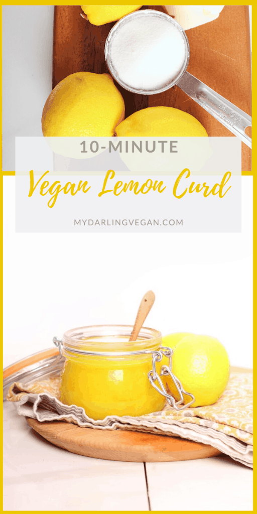 This easy vegan lemon curd is perfect. Sweet and citrusy, this thick lemony custard is the perfect sauce, filling, and condiment for your seasonal desserts. Made in just 10 minutes for a sweet treat nobody will believe is vegan. 