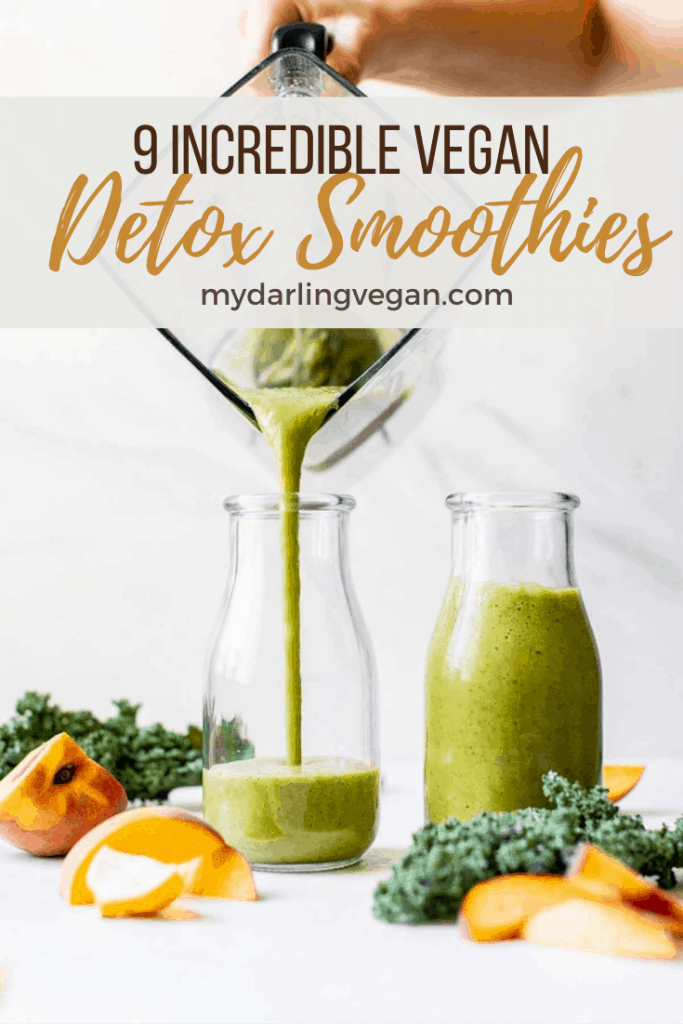 Detox with these 9 incredible vegan detox smoothie recipes. They are filled with nature's best super foods to help you reenergize, rehydrate, and detoxify. These recipes can be made in under 10 minutes for an energizing and wholesome breakfast or midday meal.