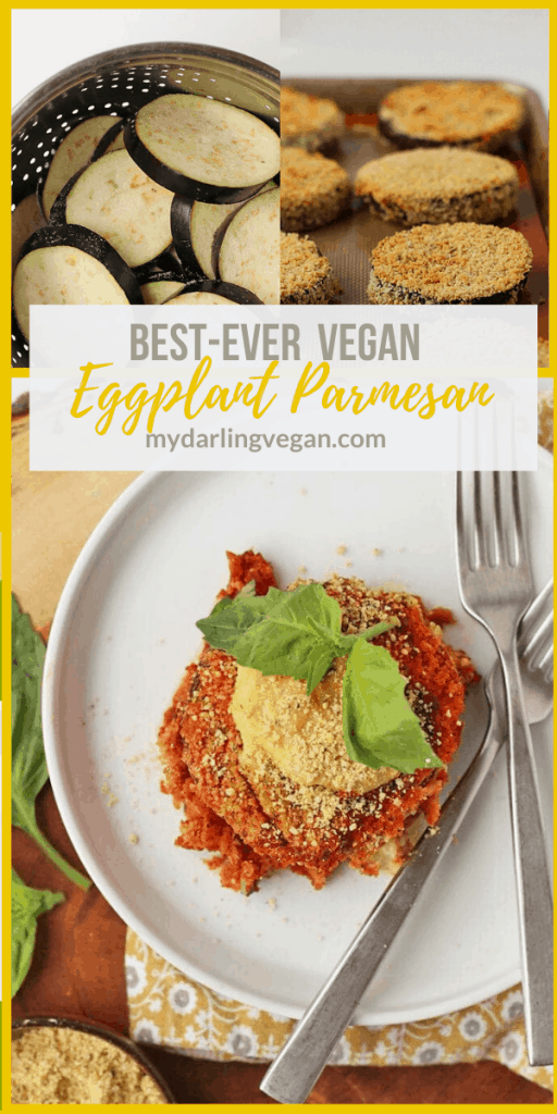 Make your dinner special with this vegan Eggplant Parmesan made with homemade plant-based parmesan and mozzarella cheeses for a delicious and wholesome meal.
