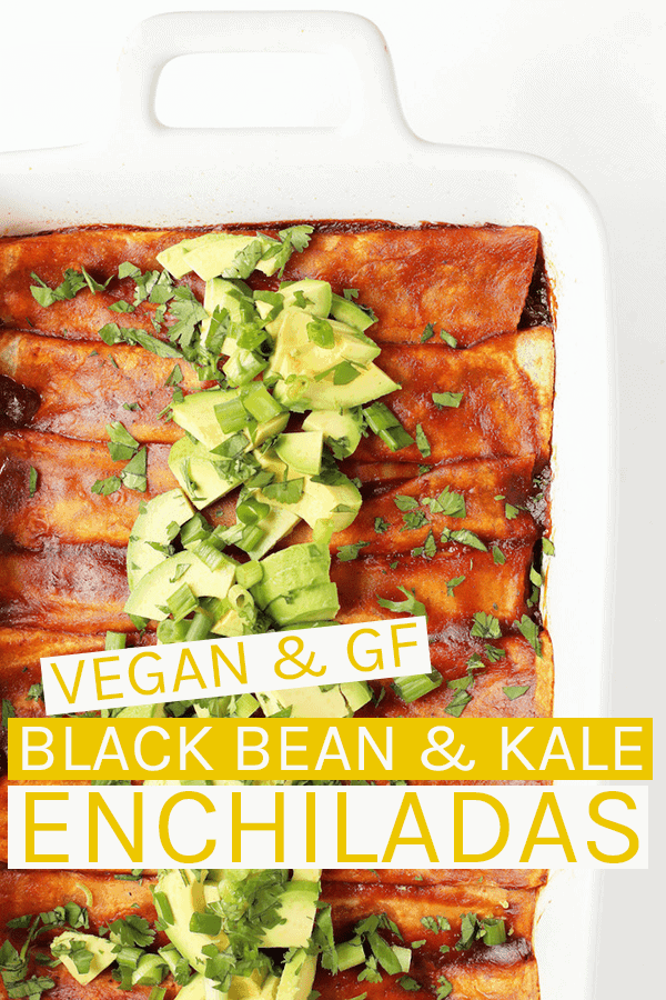 Vegan Black Bean Enchiladas made with Mission® Gluten Free Soft Taco Tortillas for a quick and satisfying weeknight meal; perfect for a family with dietary restrictions that doesn’t want to compromise on taste.