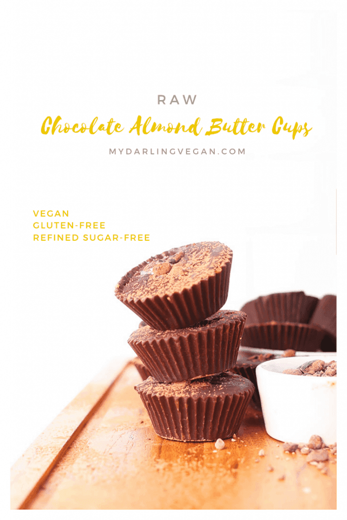 You're going to love these Chocolate Almond Butter Cups. This sweet and salty dessert is made with raw ingredients making it vegan, gluten-free, soy-free, and refined sugar-free. It's the perfect sweet treat for your 30-day cleanse. 