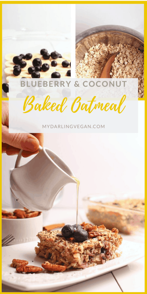 Start your day off with this delicious vegan and gluten-free baked oatmeal. Made with bananas, blueberries, and coconut for a sweet and creamy heart-healthy breakfast. Just 10 minutes of prep time! 