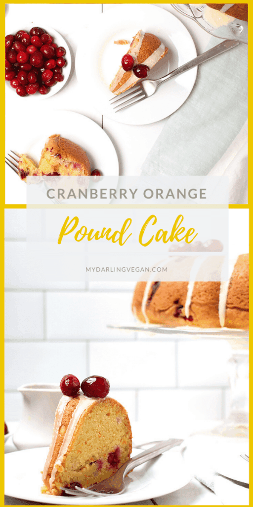 A sweet and tart Christmas dessert, this vegan Cranberry Orange Pound Cake is bursting with holiday flavors. Serve it at your next holiday party or bring it as a hostess gift. It's a hit every time! 