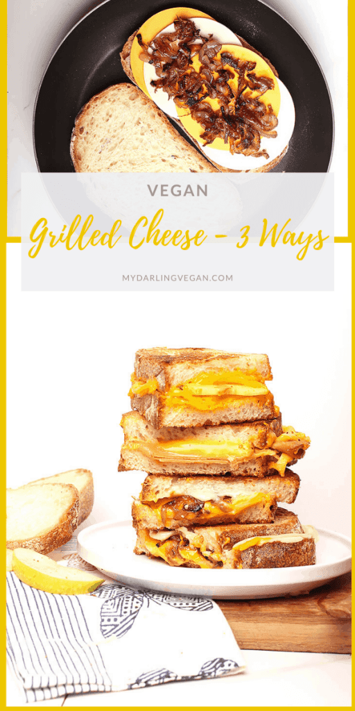 Get ready for back to school with these 3 vegan grilled cheese sandwich recipes. Delicious gourmet sandwiches to delight the whole family. Made in 10-15 minutes!
