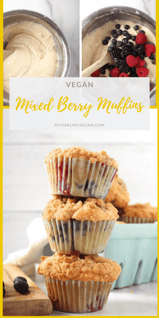 Wake up to these delicious Mixed Berry Muffins. Topped with a buttery crumb topping and baked to perfection, these sweet morning pastries are bursting with flavor.  