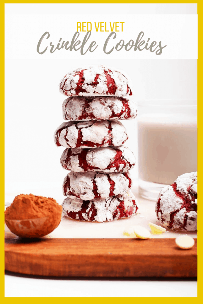 These fudgy Red Velvet Crinkle Cookies are perfect for your holiday parties. Just look at that snowy white crinkle! Made in under 30 minutes for a delightfully festive sweet treat.