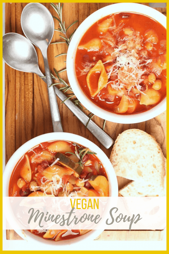 This hearty and delicious homemade Minestrone Soup is a fan favorite. Packed with flavor, this vegan soup is made in just 1 pot and in under 30 minutes; an easy weeknight meal the whole family will love.