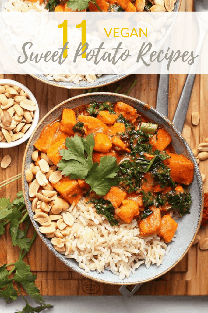 Sweet potatoes are one of my favorite vegetables. Get these 11 vegan sweet potato recipes to make your family dinners even more special. From curries to stuffed sweet potatoes, there is something for everyone.