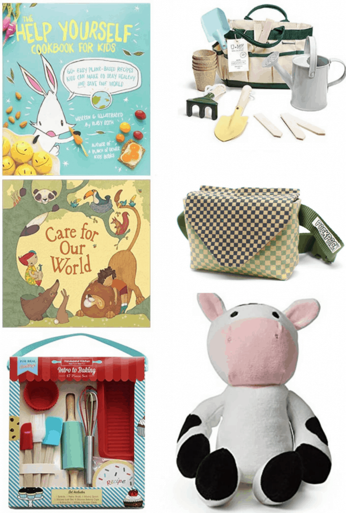 An assortment of vegan gifts for the kids 