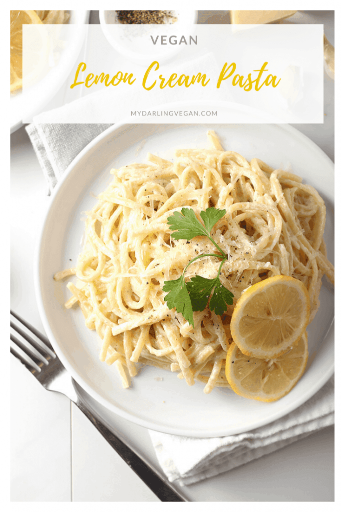 A simple and delicious meal, this Vegan Lemon Pasta with Cashew Cream Sauce can be made in under 30 minutes for the perfect weeknight or special occasion dinner.  Serve it with a caesar salad or artisan bread for an impressive Italian feast. 