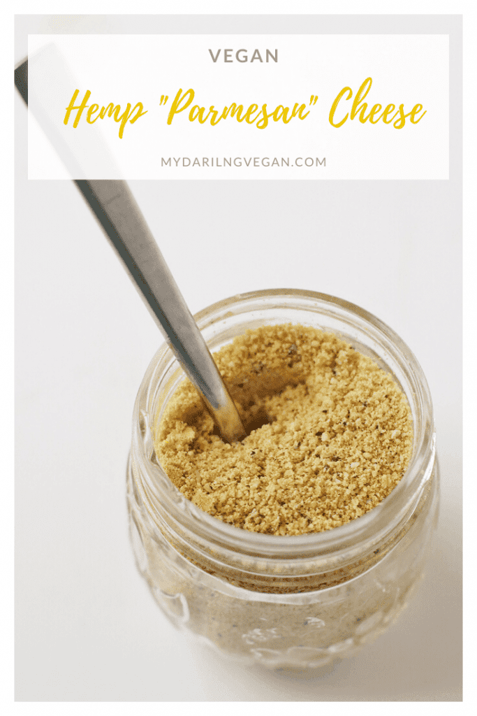 Make your own Vegan Parmesan Cheese at home with just 5 simple ingredients for a salty and savory cheese to sprinkle on everything.