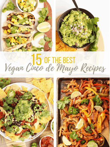A collage of four different cinco de mayo recipes