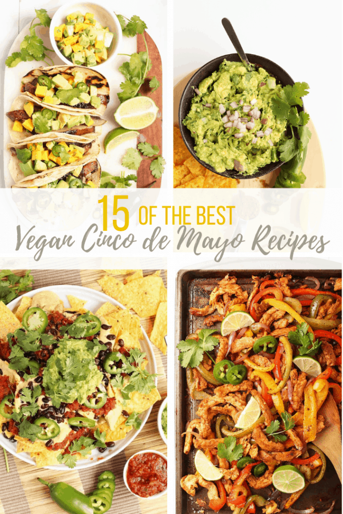 A collage of four different cinco de mayo recipes