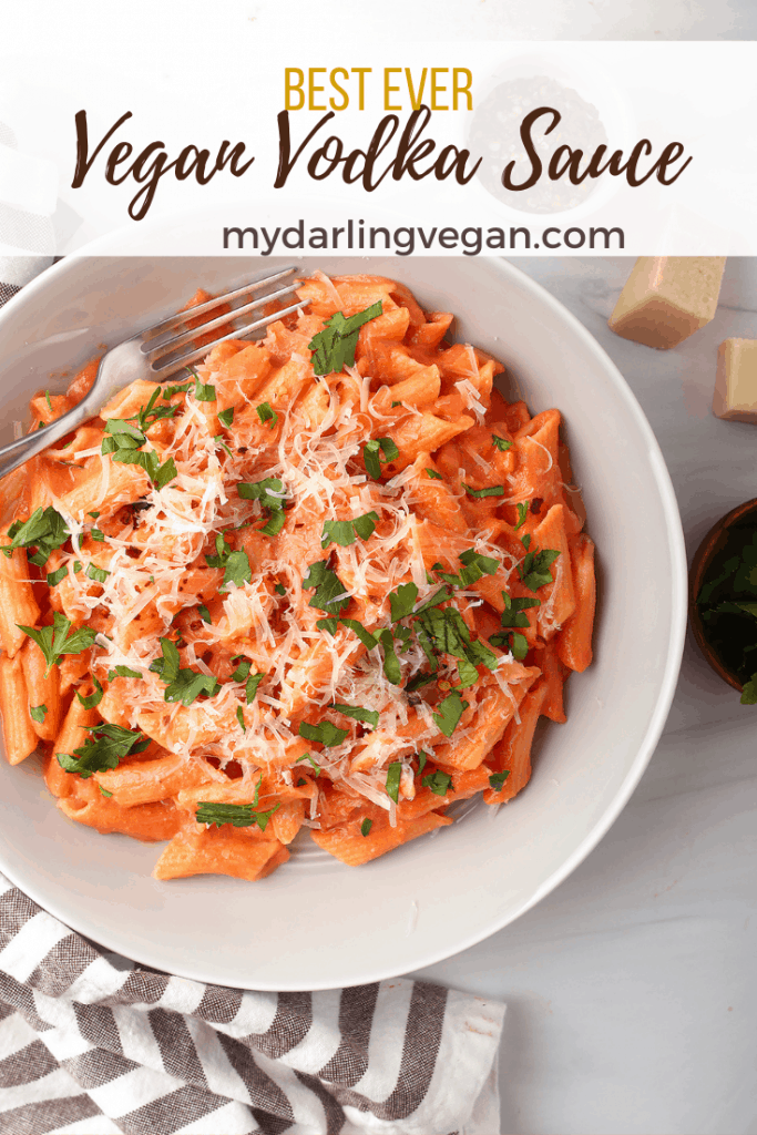 This deliciously creamy Penne Pasta with Vegan Vodka Sauce is so rich and decadent that you'd never guess it was dairy free! Penne noodles are tossed in a mildly spicy tomato cashew cream sauce for a restaurant quality dish made in the comfort of your home.